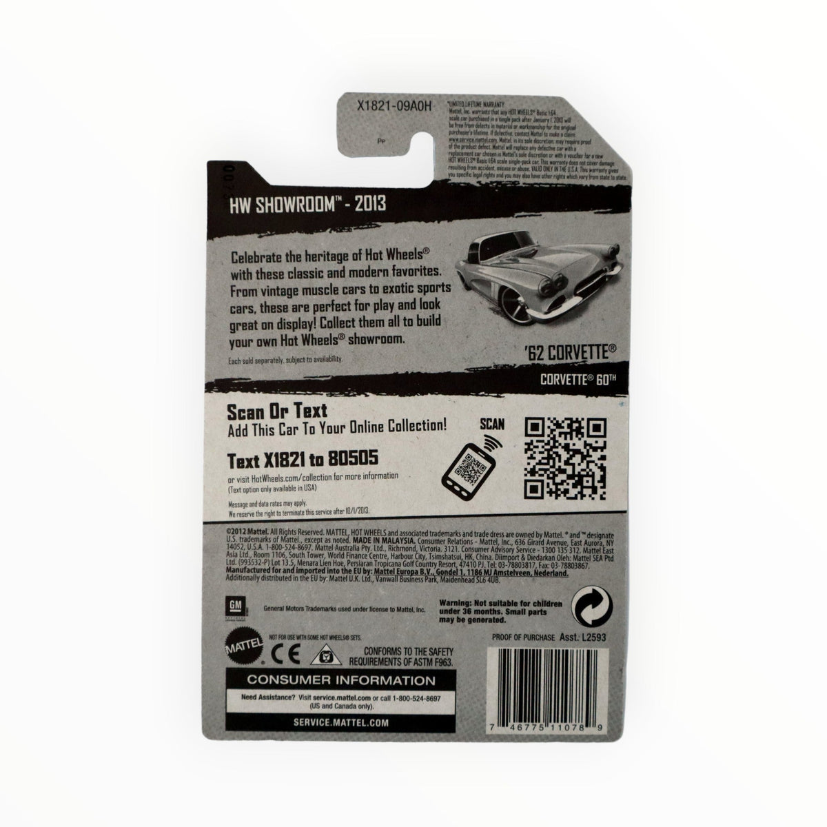 Hot Wheels '62 Corvette - Mainline (2013) 207/250