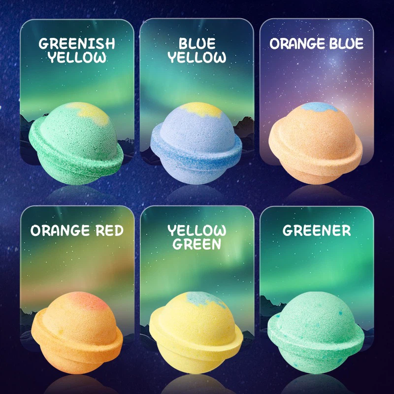 SADOER Planet Bath Bombs, 120g Fizzy Spa Bath Salt Balls