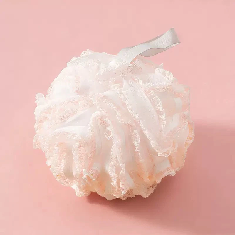 Large Lace Bath Pouf Ultra‑Soft Shower Ball, Durable Quick‑Drying